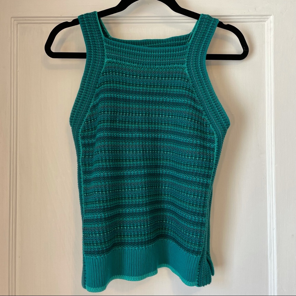 LOFT Sleeveless Teal Sweater Tank